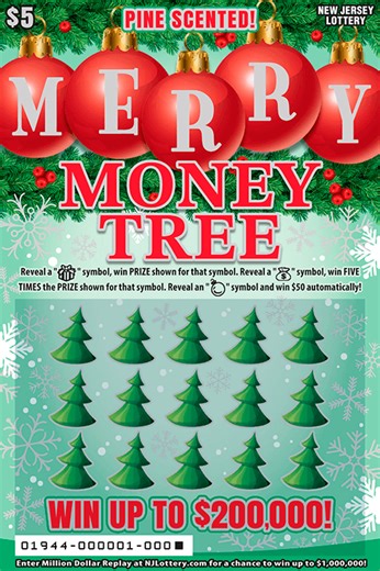 2 NJ lottery players win big with Merry Money Tree scratch-off game