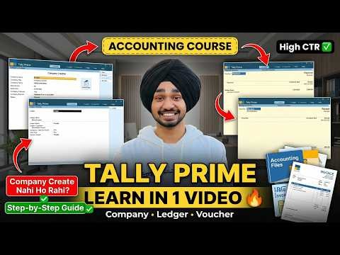 Tally Prime Tutorial for Beginners 🔥 | Company Creation, Ledger Creation, Payment & Receipt Voucher
