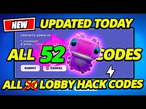 ALL 52 LOBBY HACK CODES KLOMBO SPRITE (UPDATED) Fortnite Season 4 Admin Panel Codes!! How to GET ALL