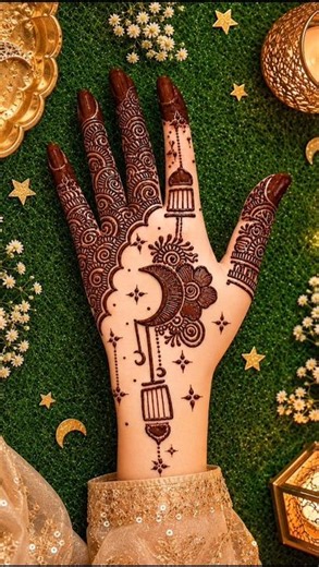 Eid special Easy Chand mehndi design | mehandi ka design | mehndi designs | mehndi ke designs