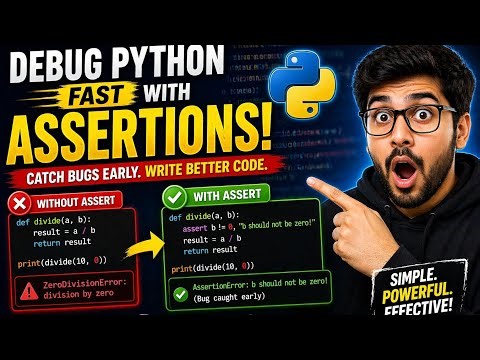 #51 Debug Python FAST with Assertions! 🚀