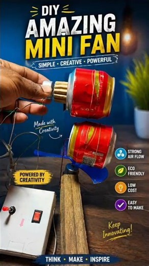 DIY Amazing Mini Fan 😱 | Make Powerful Fan at Home with Waste Materials