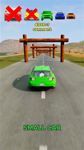 Cars vs Barrier 😂❌ Gigant car ❌ Normalcar ❌ Smallcar ❌ Donk car ✅ Microcar!