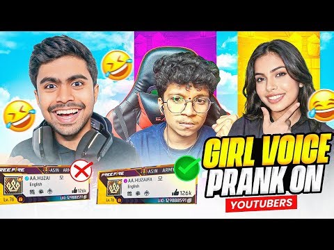 Girl Voice Prank Youtubers Gone Wrong 😱 Represent Exposed By Fake Girl Voice - Garena Free Fire