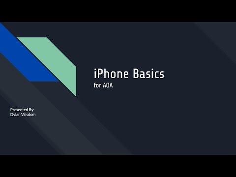 iPhone Basics for AOA