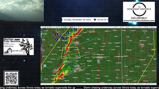 Storm chasing underway across Illinois today as tornadic supercells fire up ��. A Tornado Watch is likely soon, with rotating storms capable of strong tornadoes, large hail, and damaging winds. Stay alert for warnings, have your safety plan ready, and seek sturdy shelter if a warning is issued. I’ll share real-time updates, radar pics, and safety tips as storms develop. �� #ILwx #TornadoWatch #SevereWeather #StormChasing #Supercells #TornadoRisk #StormUpdate #WeatherLive #StaySafe #RadarWatch #T