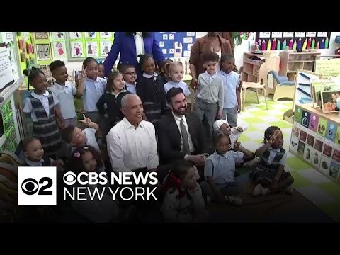 Former President Obama joins Mayor Mamdani at NYC child care center