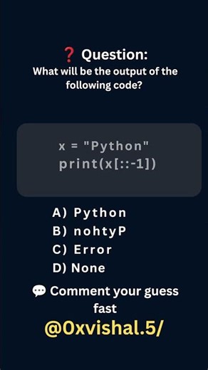 Python MCQ Challenge 🔥 Can You Solve This? #coding #pythonanddjangofullstackwebdeveloper