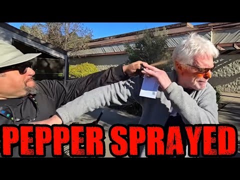 MALE KAREN GETS PEPPER SPRAYED AND ARRESTED | First Amendment Audit
