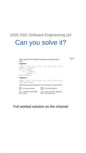 2025 HSC Software Engineering Q4