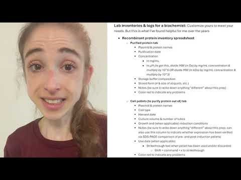 Staying organized with lab "inventory" spreadsheets and logs (especially for protein biochemists)