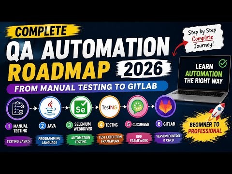 Complete QA Automation Roadmap 2026 | Manual Testing to GitLab 🚀