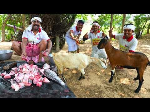 Special Mutton Curry & Katla Fish curry cooking for village people | villfood Kitchen