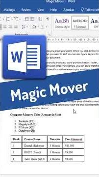 🪄 MS Word Magic Mover Trick 😲 | Move Text Like a Pro!