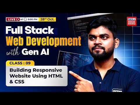 Class 09 | How to Create a Responsive Website Using HTML & CSS | Full Stack Development with Gen AI