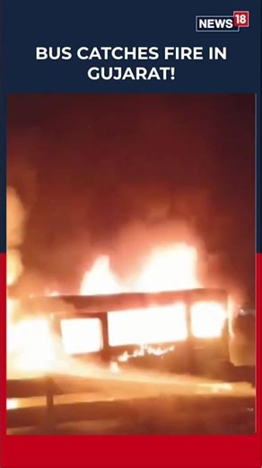 14 Rescued After Mini-Bus Catches Fire Following Collision With Trailer in Kutch | N18S