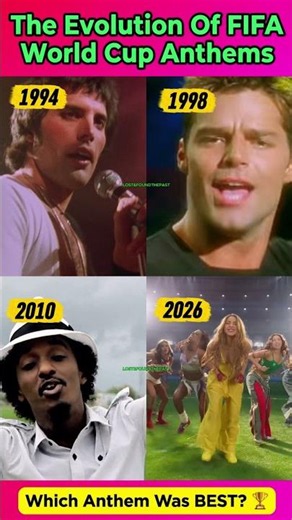The Evolution Of FIFA World Cup Anthems 🏆 32 Years Of Iconic Songs #FIFA #WorldCup #shakira