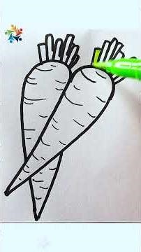 How to Draw a Carrot Easily | Easy Drawing With Marker