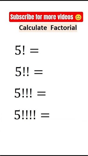 5 Factorial Calculation Step-by-Step #mathematics #shorts #stem