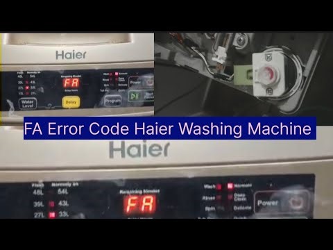 FA Error Code Haier Washing Machine Top Load | Haier Washing Machine FA Error | How To Fix FA Washer