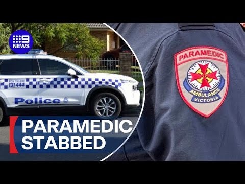 Paramedic stabbed in unprovoked attack | 9 News Australia