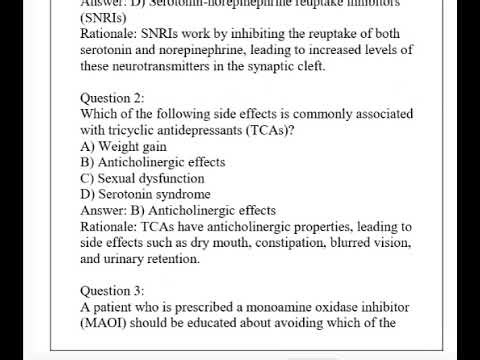 NURS 752 PSYCHOPHARMACOLOGY Antidepressants Practice tests Q & A 2026 (Complete And Verified Study