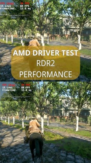 AMD Driver 25.6.1 vs 25.4.1 - AMD Driver Test RDR2 Performance #amd #rdr2 #gpu