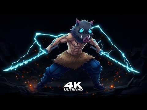 Inosuke Beast Breathing⚡ 4K Wallpaper | Demon Slayer Aesthetic