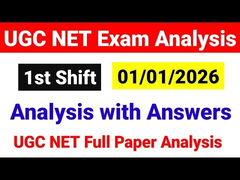 UGC NET 2 Jan 1st Shift Exam Analysis 2026 | 2 January Shift 1 UGC NET Exam analysis| UGC NET MENTOR