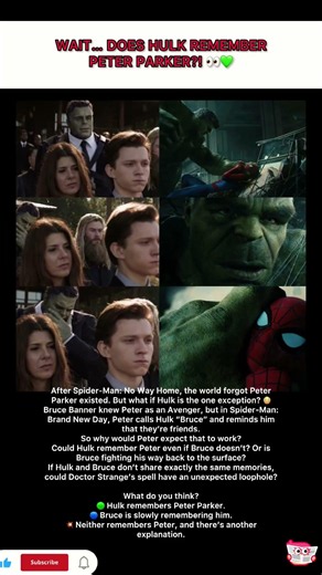 WAIT… DID MARVEL JUST CREATE A HULK–SPIDER-MAN MEMORY PROBLEM? 👀 #usa #Marvel #usa
