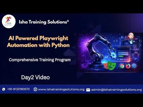 Playwright Automation with Python Day2Video on 25th April 2026.Call/WhatsApp on 9133190573 to Enroll
