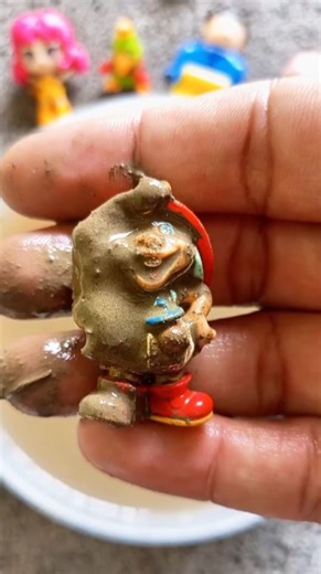 Dipping a Muddy Character in Water and Cleaned Epi 04 #SatisfyingCleaning #MudToClean #mudchallenge