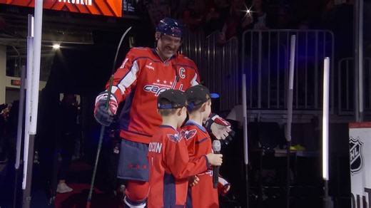 Ovechkin boys introduce Alex for final Home Opener!