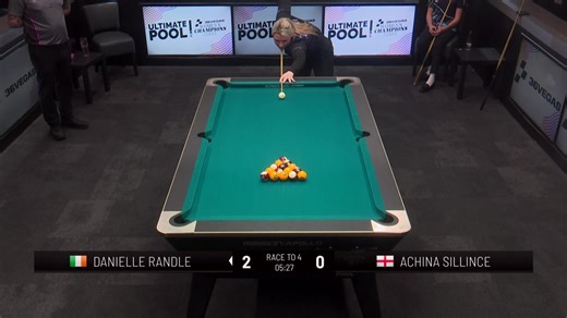 𝗥𝗔𝗡𝗗𝗟𝗘 𝗪𝗔𝗦 𝗢𝗡 𝗙𝗜𝗥𝗘 𝗧𝗛𝗜𝗦 𝗠𝗔𝗧𝗖𝗛 🔥🔥 12 year old Achina Sillince proved to be tough competition, but Randle was truly in her element as the night went on. This is an exmaple of a great clearance she had! WATCH LIVE 🔴 https://youtube.com/live/UEcHppucsMw?feature=share Monday Night Pool brought to you by 36VEGAS - https://bit.ly/UP36VSOC | Ultimate Pool