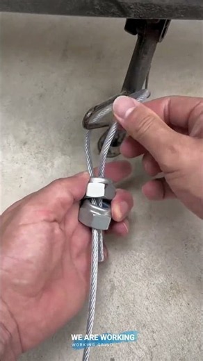 🔩 Two-Nut Steel Wire Rope Locking Technique
