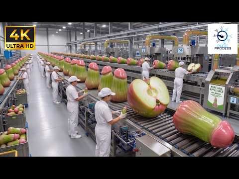 Inside Giant Java Apple Factory: From Weird Fruit to Premium Juice (Full Process)