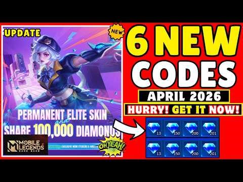 Mobile Legends Redeem codes April, 2026 - MLBB Diamond Codes + Promo Diamonds Mega Sale 2026