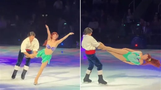 Ariel in horror accident as 'headbanger' move goes wrong during Disney on Ice