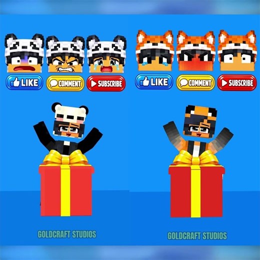 Guess Fox Aaron & Panda Aaron’s Reaction! 🦊🐼🎁 #shorts