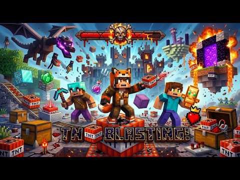🔥 Unlimited TNT = Total Destruction LIVE 💣 Minecraft Madness