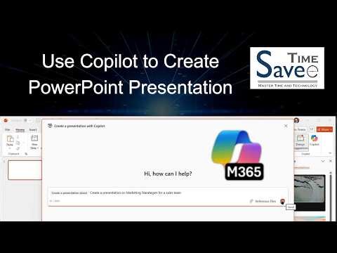 How to Use Copilot to Create PowerPoint Presentation on a particular topic - SaveeTime tutorial