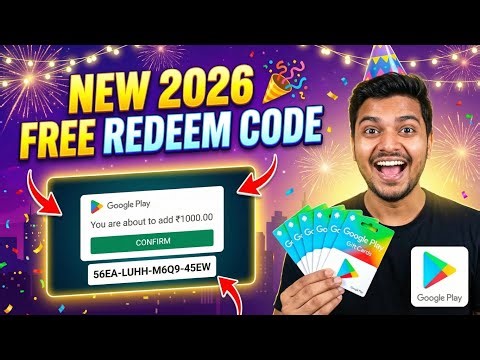 New Year Offer - Free Google Play Redeem Code Trick | Free Redeem Code App | Play Store Redeem Code