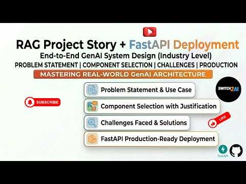 RAG Project Story + FastAPI Deployment | End-to-End GenAI System Design (Industry Level)