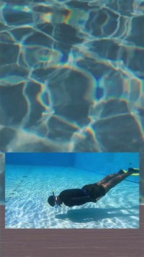 Pool Freediver is entry level program for freediving . #shorts#pool#freedive#underwatermonk#short