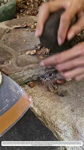 Melinjo Cracking: How Stone Tools Transform Hard Seeds Into Flattening Prep