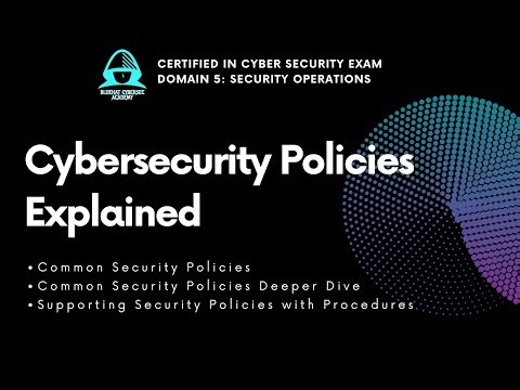 Common Security Policies Explained | Data, AUP, BYOD & Change Management | 1.5.6 Domain 5 CC Exam