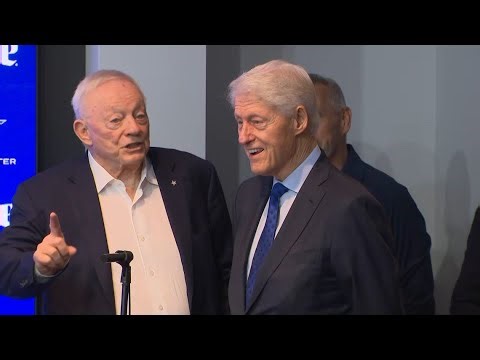 President Clinton makes surprise appearance at Cowboys pre-draft press conference