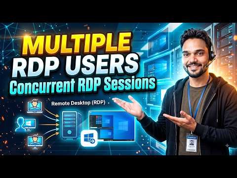 Windows 10/11 Multiple RDP Sessions 🔥 | 2-3 Users RDP at Same Time