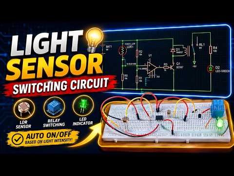 Automatic Light Sensor Switching Circuit | Proteus Simulation+Hardware | Detailed Explaination#EXTC