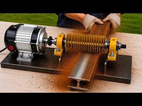🏆 Attach a Wire Brush to an Old Motor! A Farmer Builds an Extremely Powerful Rust Removal Machine!